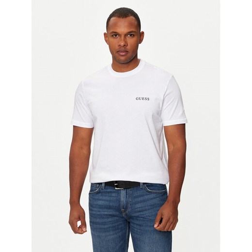 Guess T-Shirt U4BM03 KCAM1 Biały Regular Fit ze sklepu MODIVO w kategorii T-shirty męskie - zdjęcie 182685750
