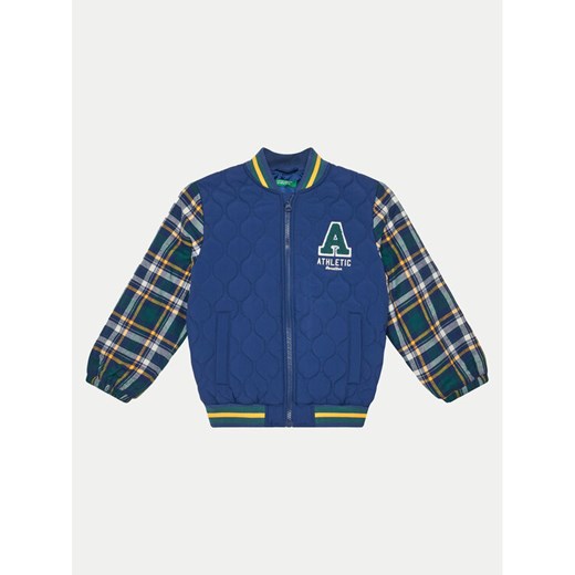 United Colors Of Benetton Kurtka bomber 240XGN02U Granatowy Regular Fit ze sklepu MODIVO w kategorii Kurtki chłopięce - zdjęcie 182685791