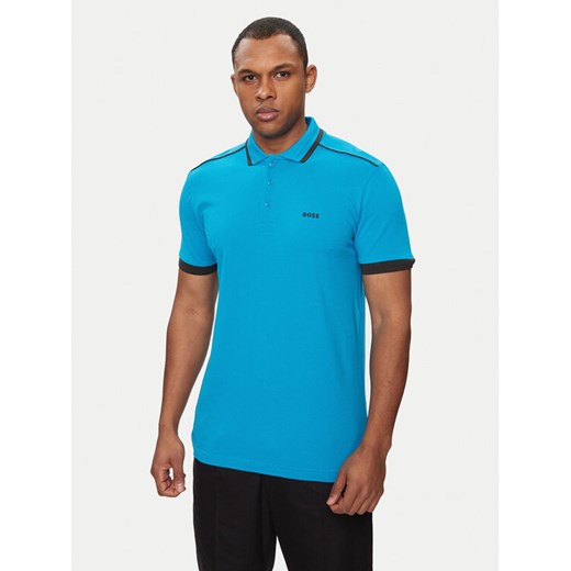 Boss Polo Paddy 1 50512995 Niebieski Regular Fit ze sklepu MODIVO w kategorii T-shirty męskie - zdjęcie 182685794