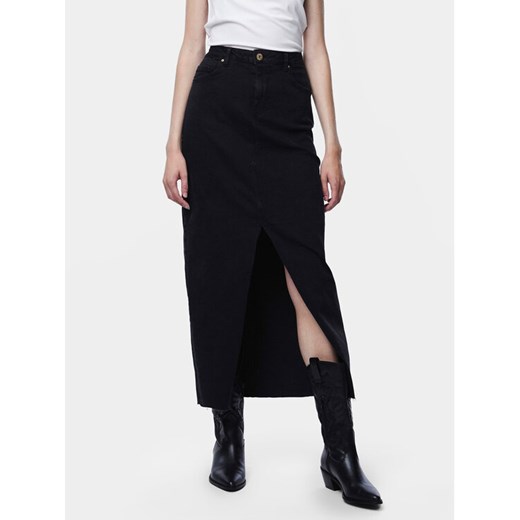 Pieces Spódnica jeansowa Jessie 17150234 Czarny Regular Fit ze sklepu MODIVO w kategorii Spódnice - zdjęcie 182685804
