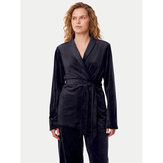 Triumph Szlafrok Sensual Velour 10221171 Granatowy ze sklepu MODIVO w kategorii Szlafroki damskie - zdjęcie 182685822