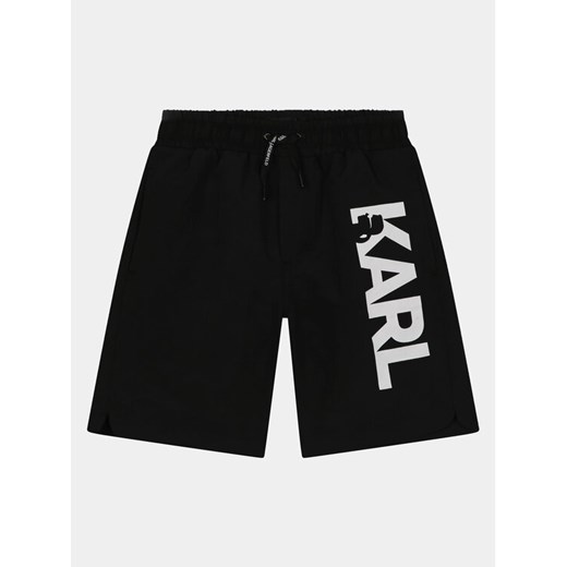 Karl Lagerfeld Kids Szorty kąpielowe Z30023 D Czarny Regular Fit ze sklepu MODIVO w kategorii Kąpielówki chłopięce - zdjęcie 182685833