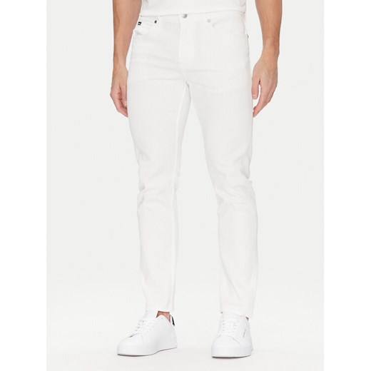 BOSS Jeansy H-Delaware 50540492 Biały Slim Fit ze sklepu MODIVO w kategorii Jeansy męskie - zdjęcie 182686112