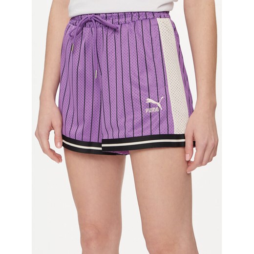 Puma Szorty sportowe T7 For The Fanbase 624345 Fioletowy Regular Fit ze sklepu MODIVO w kategorii Szorty - zdjęcie 182686133