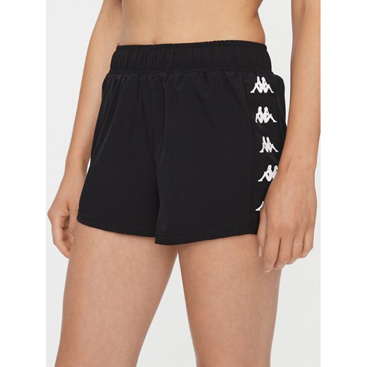 Kappa Szorty sportowe 312087 Czarny Regular Fit ze sklepu MODIVO w kategorii Szorty - zdjęcie 182686210