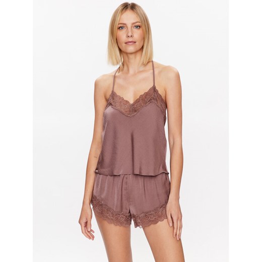 Hunkemöller Koszulka piżamowa Spun 201716 Brązowy Feminine Fit ze sklepu MODIVO w kategorii Piżamy damskie - zdjęcie 182686242