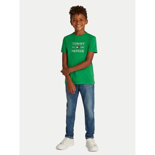 Tommy Hilfiger T-Shirt KB0KB09538 D Zielony Regular Fit ze sklepu MODIVO w kategorii T-shirty chłopięce - zdjęcie 182686254
