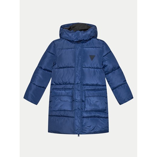 Guess Kurtka puchowa L4BL02 WB240 Granatowy Regular Fit ze sklepu MODIVO w kategorii Kurtki chłopięce - zdjęcie 182686262