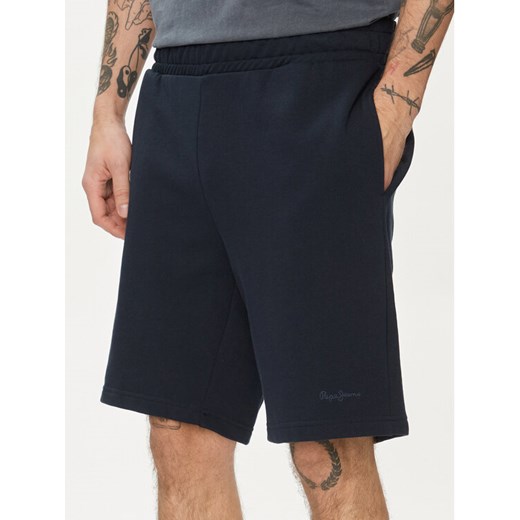 Pepe Jeans Szorty sportowe Joe PM211646 Granatowy Regular Fit ze sklepu MODIVO w kategorii Spodenki męskie - zdjęcie 182686354