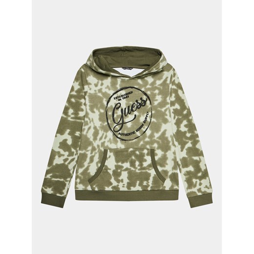 Guess Bluza L3BQ06 KAD73 Zielony Regular Fit ze sklepu MODIVO w kategorii Bluzy chłopięce - zdjęcie 182686454