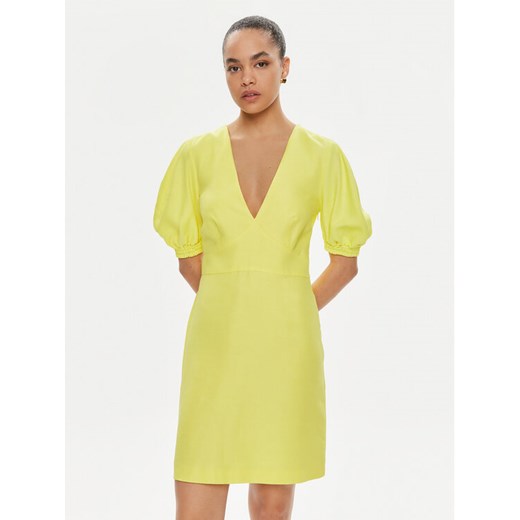 TWINSET Sukienka letnia 241TT2107 Żółty Regular Fit ze sklepu MODIVO w kategorii Sukienki - zdjęcie 182686460
