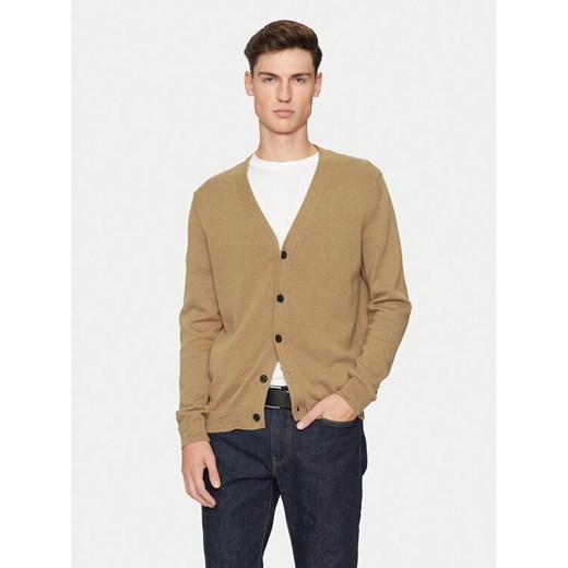 REPLAY Kardigan UK4456.000.G23138B Beżowy Regular Fit ze sklepu MODIVO w kategorii Swetry męskie - zdjęcie 182686540