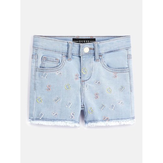 Guess Szorty jeansowe K3GD16 D4CA0 Niebieski Regular Fit ze sklepu MODIVO w kategorii Spodenki dziewczęce - zdjęcie 182686574