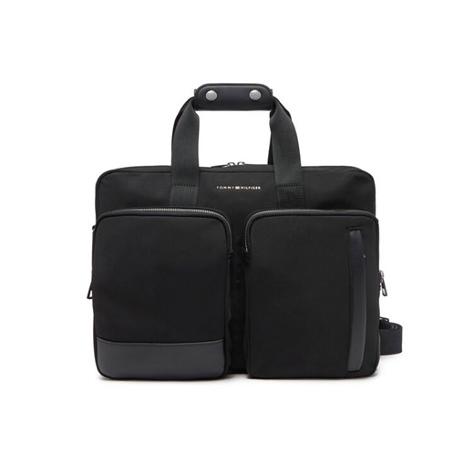 Tommy Hilfiger Torba na laptopa Th Business Nylon Computer Bag AM0AM13191 Czarny ze sklepu MODIVO w kategorii Torby na laptopa - zdjęcie 182686580