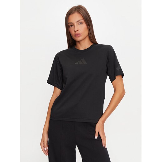 adidas T-Shirt Z.N.E. JE7846 Czarny Regular Fit ze sklepu MODIVO w kategorii Bluzki damskie - zdjęcie 182686603