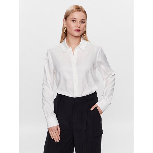 DKNY Koszula P31MKODV Écru Regular Fit ze sklepu MODIVO w kategorii Koszule damskie - zdjęcie 182686654