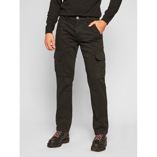 Alpha Industries Spodnie materiałowe Agent 158205 Czarny Regular Fit ze sklepu MODIVO w kategorii Spodnie męskie - zdjęcie 182686773