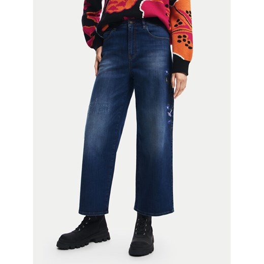 Desigual Jeansy Aimar 24WWDD18 Granatowy Wide Leg ze sklepu MODIVO w kategorii Jeansy damskie - zdjęcie 182686882