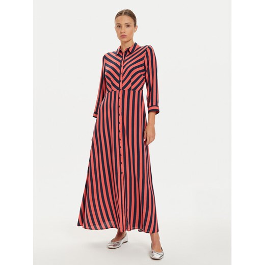 YAS Sukienka koszulowa Savanna 26022663 Czerwony Loose Fit ze sklepu MODIVO w kategorii Sukienki - zdjęcie 182686913
