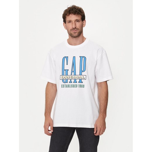 Gap T-Shirt 664006-01 Biały Regular Fit ze sklepu MODIVO w kategorii T-shirty męskie - zdjęcie 182686932