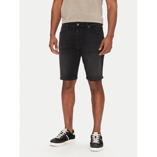 BOSS Szorty jeansowe Delaware Shorts Bo 50540271 Czarny Slim Fit ze sklepu MODIVO w kategorii Spodenki męskie - zdjęcie 182686971