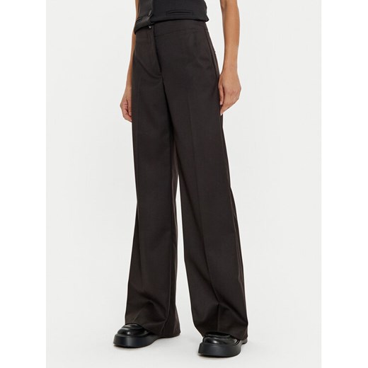 ACCESS FASHION Spodnie materiałowe 44-5039-116 Czarny Wide Leg ze sklepu MODIVO w kategorii Spodnie damskie - zdjęcie 182686992