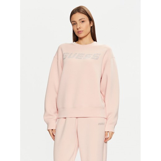 Guess Bluza V4BQ15 K7UW2 Różowy Regular Fit ze sklepu MODIVO w kategorii Bluzy damskie - zdjęcie 182687002