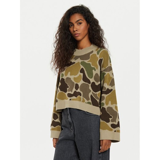 Vans Sweter Cammile VN000HQ5D Zielony Loose Fit ze sklepu MODIVO w kategorii Swetry damskie - zdjęcie 182687094