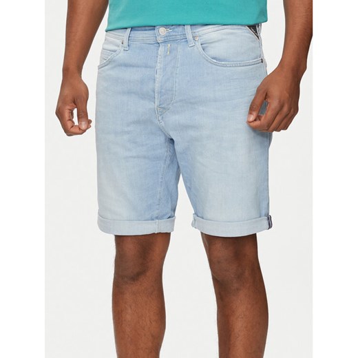 Replay Szorty jeansowe MA981Y.000.573 66G Niebieski Tapered Fit ze sklepu MODIVO w kategorii Spodenki męskie - zdjęcie 182687170