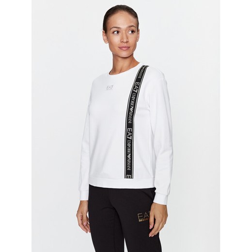 EA7 Emporio Armani Bluza 6RTM25 TJKWZ 1100 Biały Regular Fit ze sklepu MODIVO w kategorii Bluzy damskie - zdjęcie 182687201