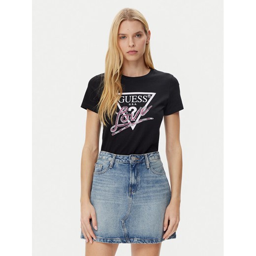 Guess T-Shirt W5GI05 I3Z14 Czarny Regular Fit ze sklepu MODIVO w kategorii Bluzki damskie - zdjęcie 182687233