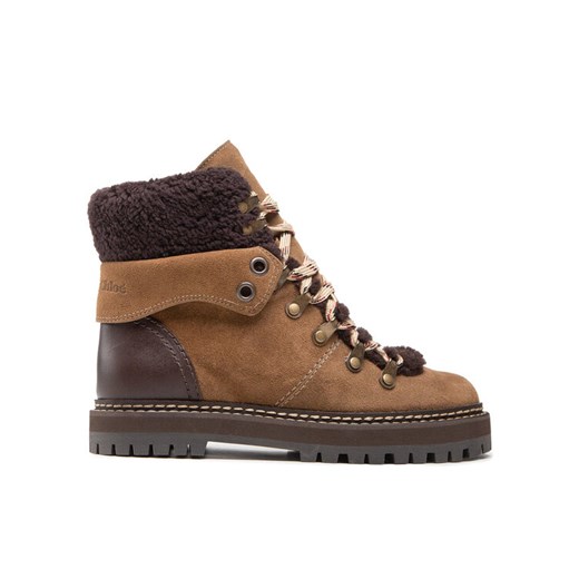 See By Chloé Trapery SB31120A Brązowy ze sklepu MODIVO w kategorii Workery damskie - zdjęcie 182687244