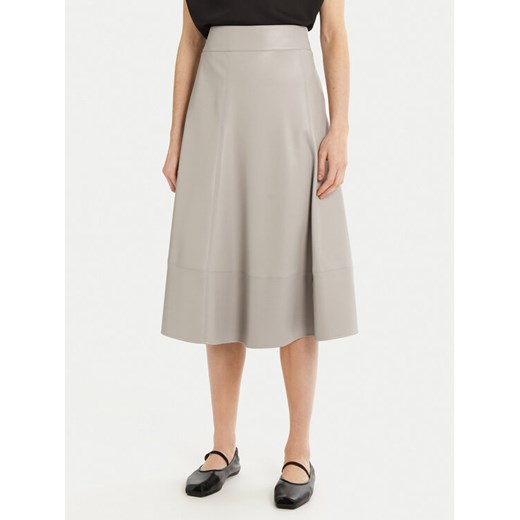 Max Mara Leisure Spódnica z imitacji skóry Marzia 2516771027 Szary Regular Fit ze sklepu MODIVO w kategorii Spódnice - zdjęcie 182687263