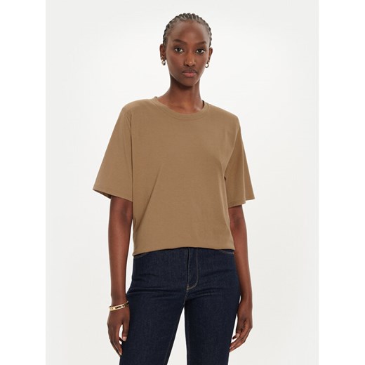 ViCOLO T-Shirt UB0294 Brązowy Regular Fit ze sklepu MODIVO w kategorii Bluzki damskie - zdjęcie 182687271