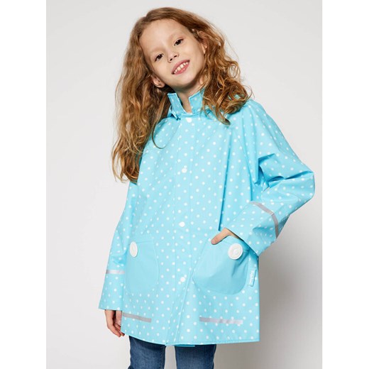 Playshoes Kurtka przeciwdeszczowa 408566 D Błękitny Regular Fit ze sklepu MODIVO w kategorii Kurtki dziewczęce - zdjęcie 182687274