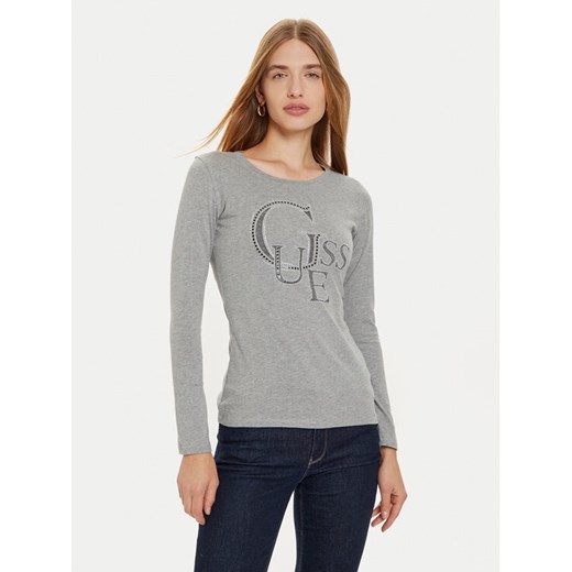 Guess Bluzka W4BI29 I3Z14 Szary Regular Fit ze sklepu MODIVO w kategorii Bluzki damskie - zdjęcie 182687324