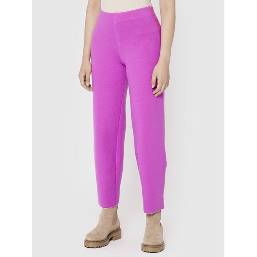 Liviana Conti Spodnie materiałowe F2WC37 Różowy Relaxed Fit ze sklepu MODIVO w kategorii Spodnie damskie - zdjęcie 182687380