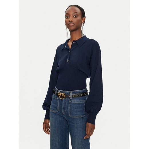 Pinko Sweter Costina 104016 A15S Granatowy Regular Fit ze sklepu MODIVO w kategorii Swetry damskie - zdjęcie 182687384