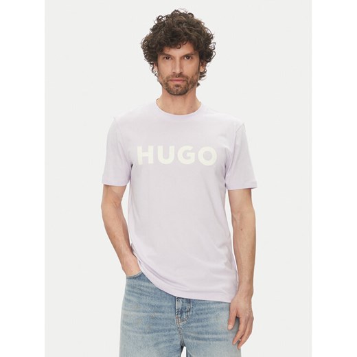 HUGO T-Shirt Dulivio 50467556 Fioletowy Regular Fit ze sklepu MODIVO w kategorii T-shirty męskie - zdjęcie 182687401
