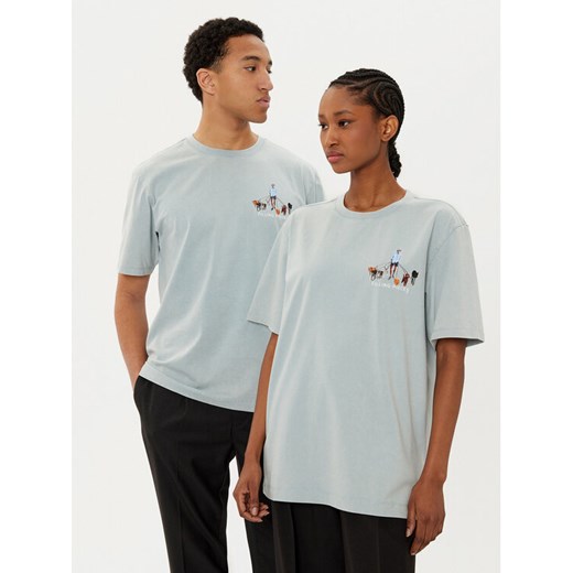 Filling Pieces T-Shirt Unisex Dog Walker 7449981 Zielony Regular Fit ze sklepu MODIVO w kategorii Bluzki damskie - zdjęcie 182687404