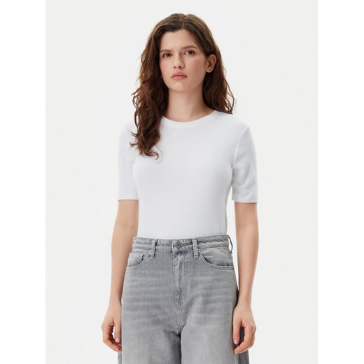 Gap T-Shirt 679172-01 Biały Stretch Fit ze sklepu MODIVO w kategorii Bluzki damskie - zdjęcie 182687473