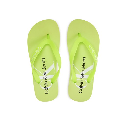 Calvin Klein Jeans Japonki Beach Sandal Monologo Tpu YW0YW01246 Zielony 37 MODIVO