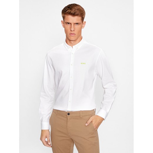 Boss Koszula Biado_R 50497486 Biały Slim Fit ze sklepu MODIVO w kategorii Koszule męskie - zdjęcie 182687510