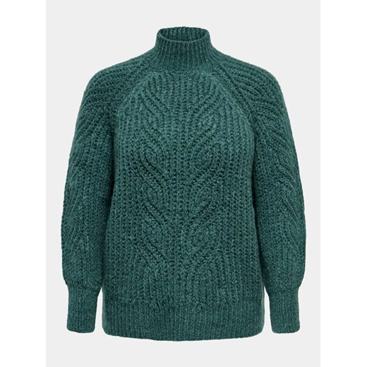 ONLY Carmakoma Sweter Ruby 15307191 Zielony Regular Fit ze sklepu MODIVO w kategorii Swetry damskie - zdjęcie 182687520