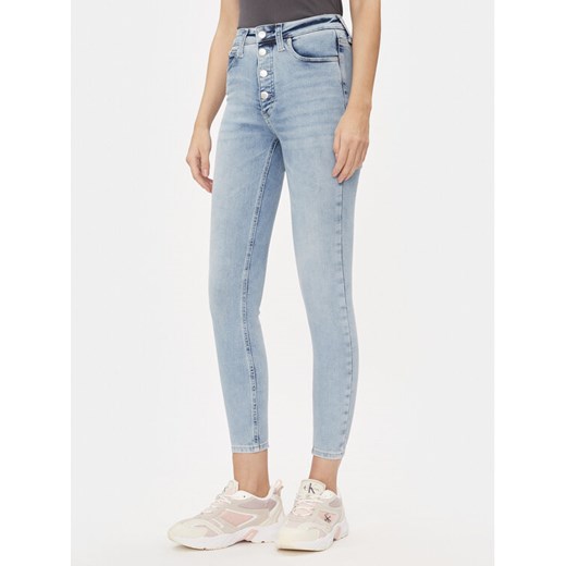 Calvin Klein Jeans Jeansy J20J222145 Niebieski Super Skinny Fit ze sklepu MODIVO w kategorii Jeansy damskie - zdjęcie 182687623
