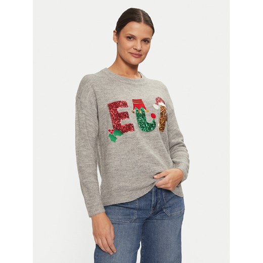 Brave Soul Sweter LKX-230ELF Szary Regular Fit ze sklepu MODIVO w kategorii Swetry damskie - zdjęcie 182687690