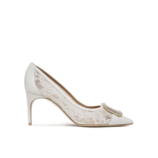 MALONE SOULIERS Szpilki Monroe 70-10 Biały ze sklepu MODIVO w kategorii Czółenka - zdjęcie 182687692