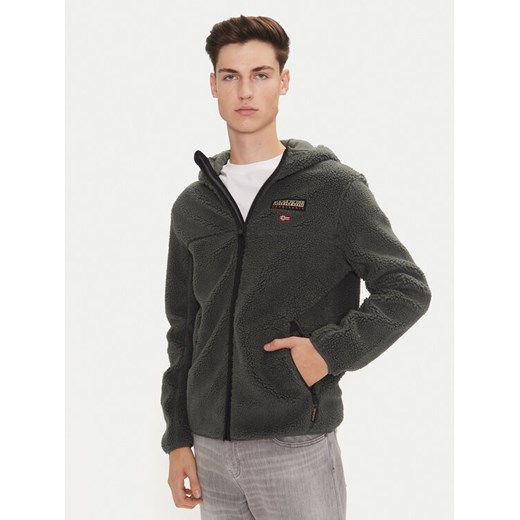 Napapijri Polar T-Tynik NP0A4IA8 Zielony Regular Fit ze sklepu MODIVO w kategorii Bluzy męskie - zdjęcie 182687734