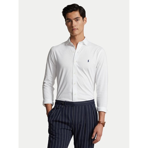 Polo Ralph Lauren Koszula 710899386001 Biały Slim Fit ze sklepu MODIVO w kategorii Koszule męskie - zdjęcie 182687790