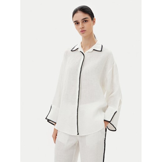 ICONA Koszula RP5LE003 Biały Relaxed Fit ze sklepu MODIVO w kategorii Koszule damskie - zdjęcie 182687793